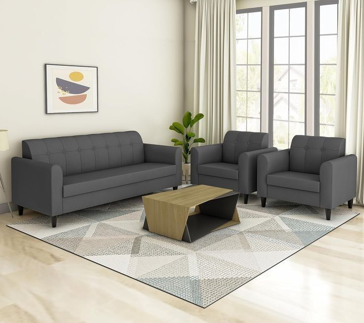 Grey sofa set