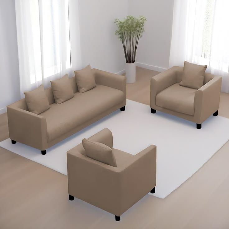 Beige sofa set